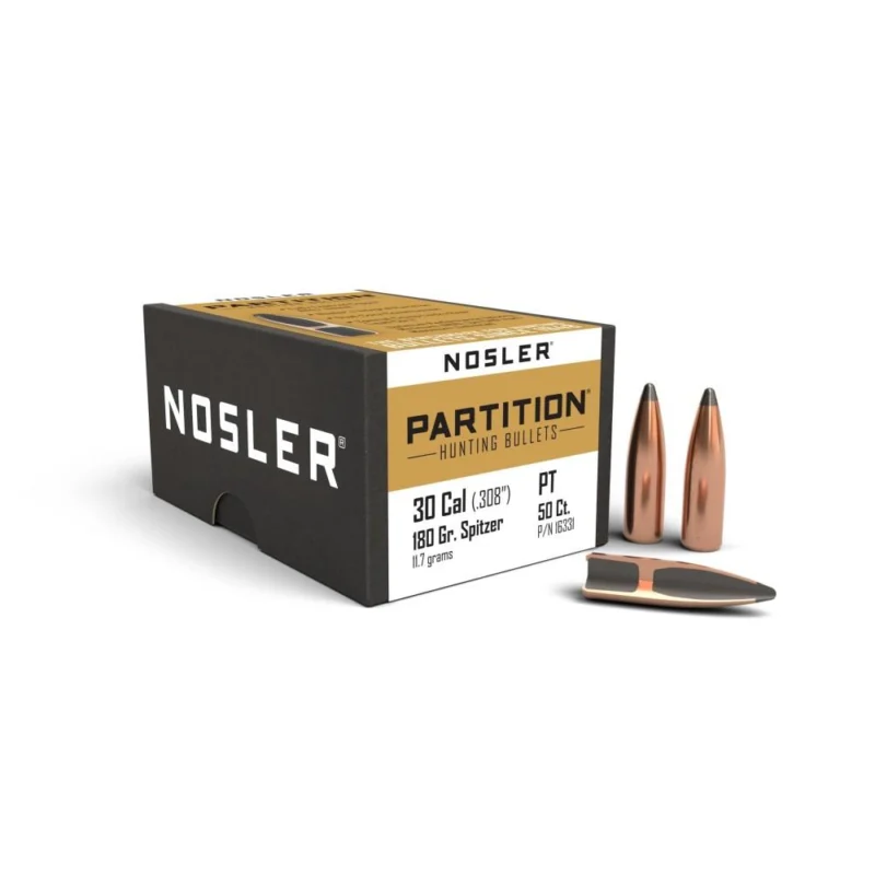 Nosler Partition Bullets .308 cal .308" 180 gr SPT 50/ct