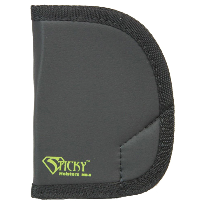 Sticky Holsters Medium Ambidextrous Hand Concealment Holster, Black with Green Logo - MD-6