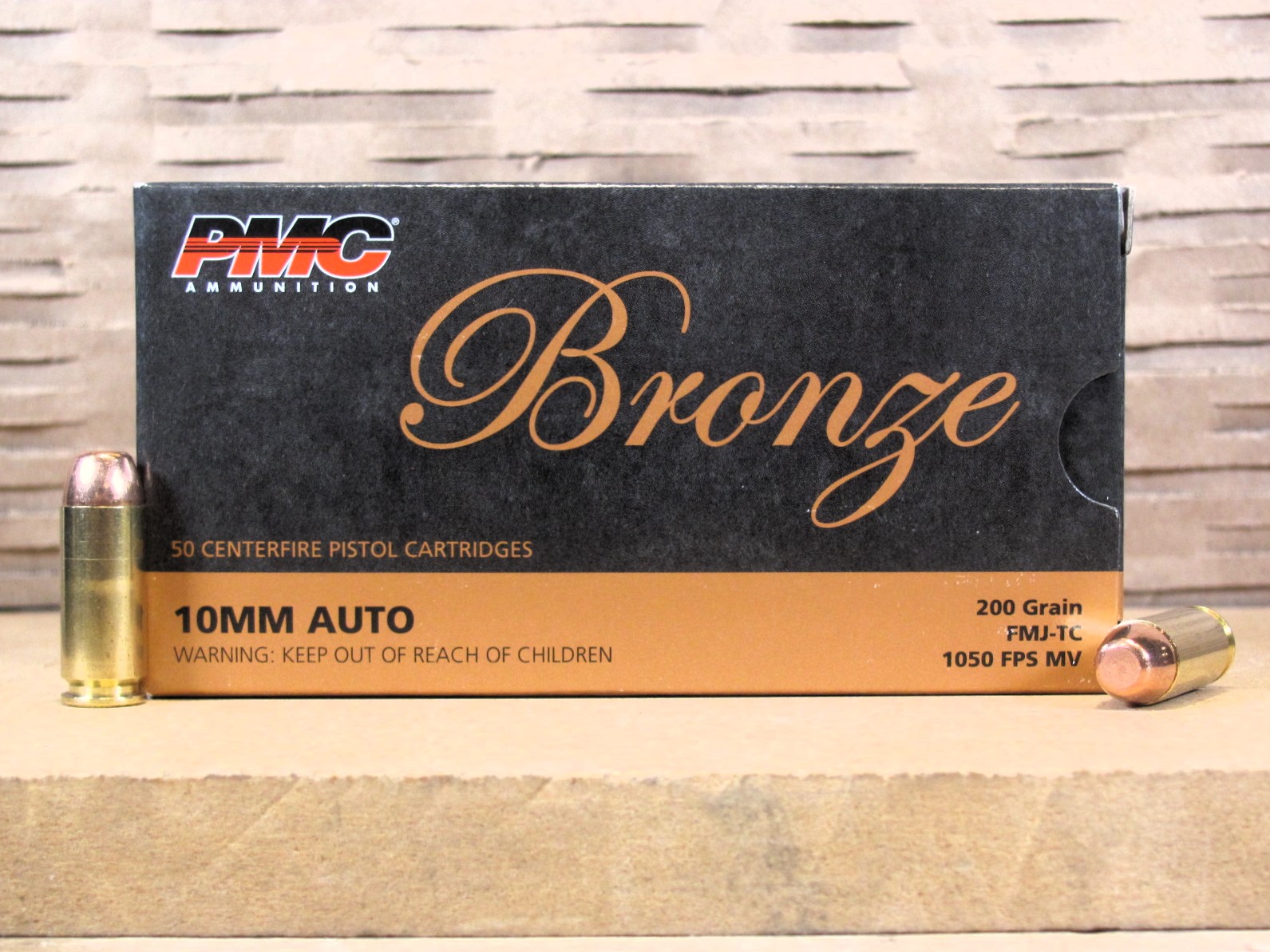 50 Round Box – 10mm Auto 200 Grain FMJ – TC Ammo by PMC – 10A