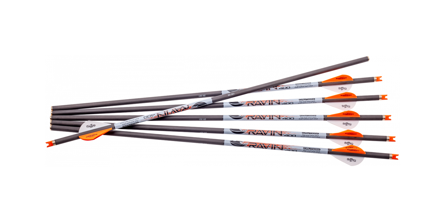 Ravin Crossbow Arrows 400gr. 6 Pack, Carbon - R139