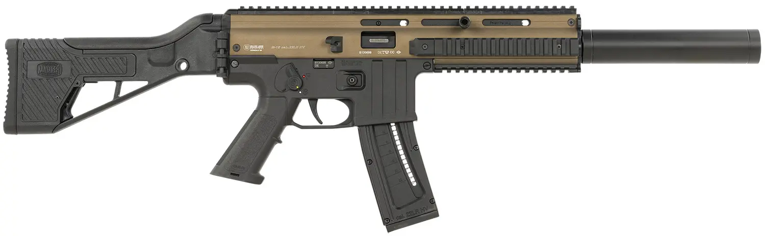 Mauser Rimfire 4150025 M-15 SD 22 LR 22+1 16.50" Barrel , Steel Receiver w/Bronze Finish, Flip Up Front Rear Sights, Side Folding Stock w/Adjustable Cheekrest, Manual Thumb Safety