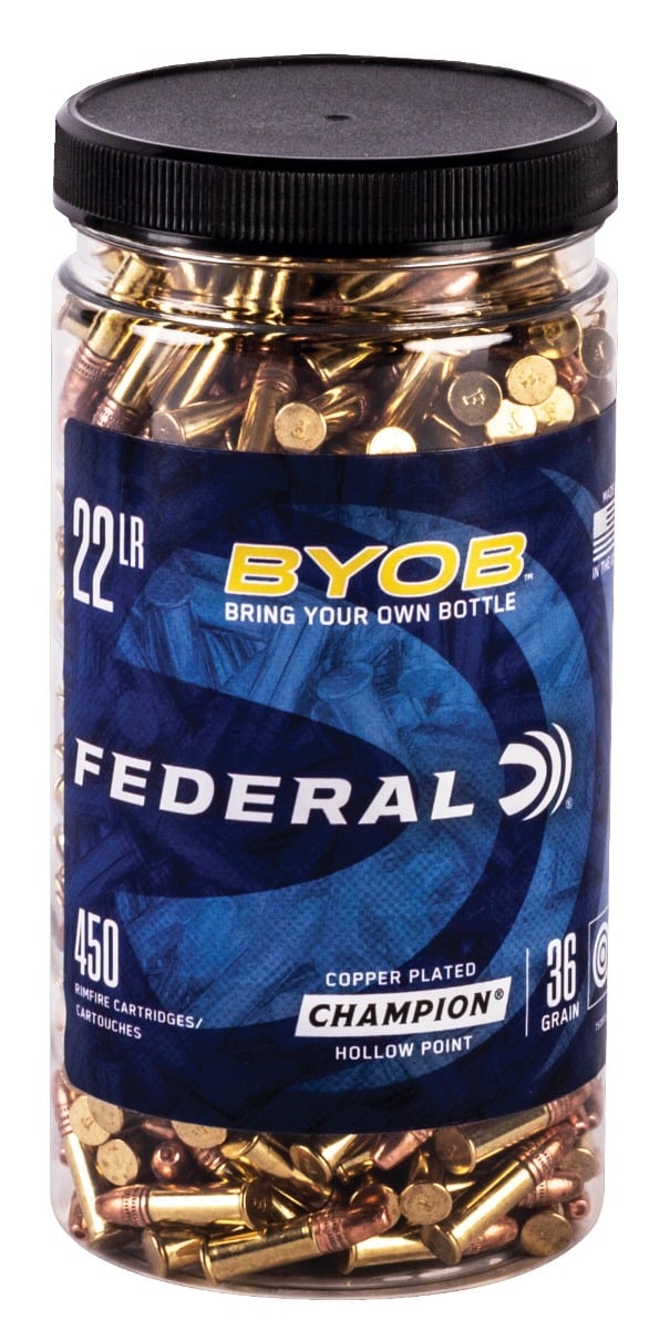 Federal BYOB 36 gr Copper-Plated Hollow Point .22lr Ammo, 450/box - 750BTL450