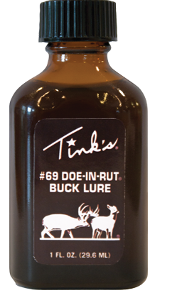 Tink's#69 Doe-In-Rut Buck Lure Glass Bottle W6380