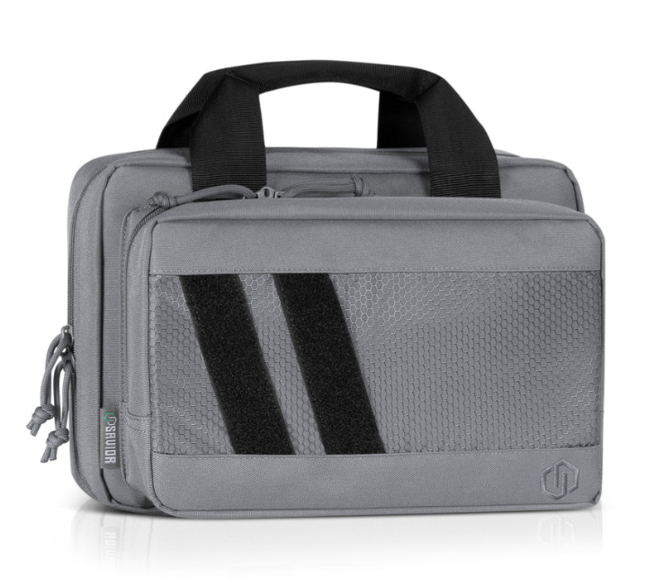 Savior Equipment Specialist Double Pistol Case, Gray - HC-DGSPORT-WS-GS