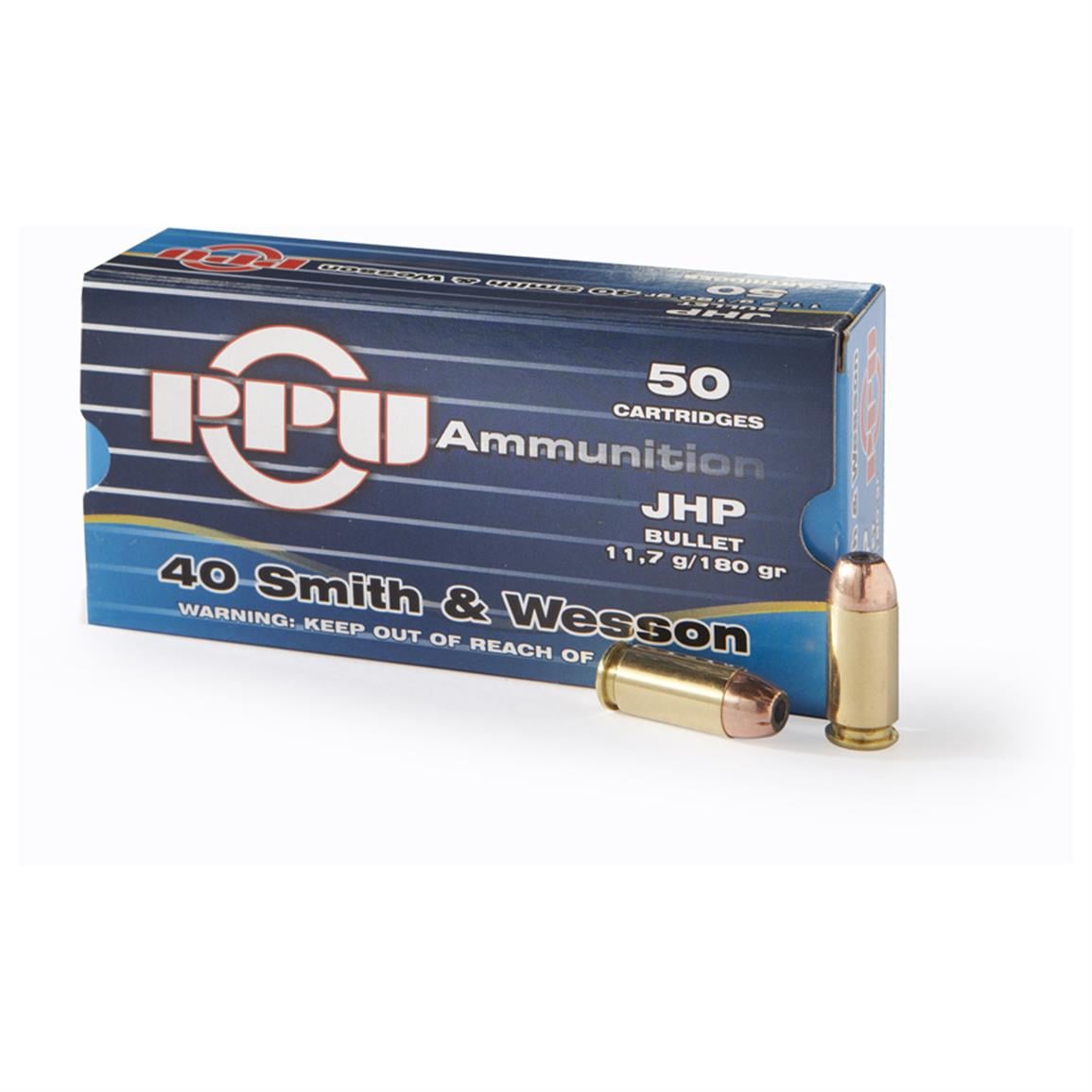 PRVI Partizan .40 S&W 180gr JHP 50 Rounds Ammunition - PPD40