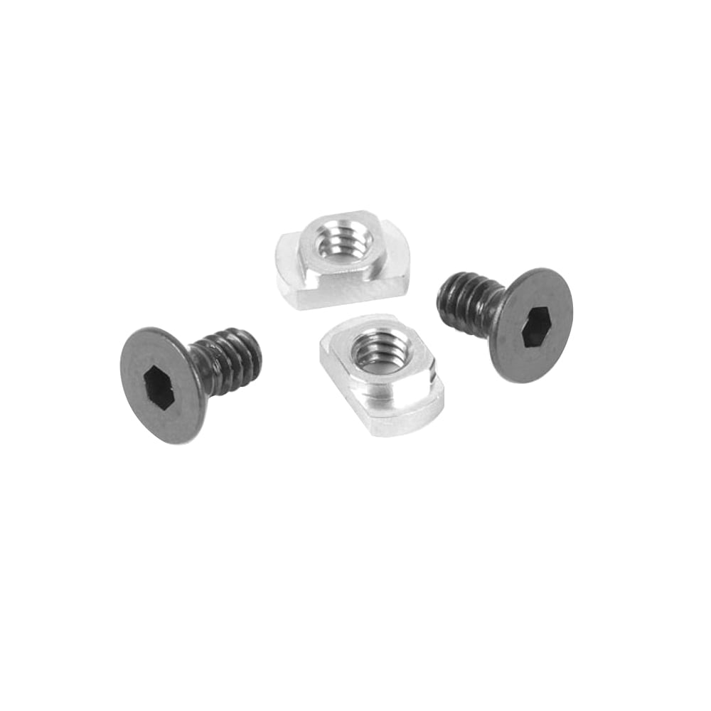 EGW 2-Pack M-LOK Nut w/(2) #10-24 x 3/8" Flat Head Screws, Stainless