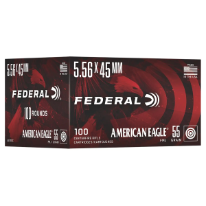 Federal AE193C American Eagle  5.56x45mm 55gr Full Metal Jacket 100 Per Box/5 Case