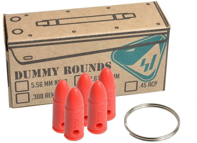 Strike Industries Dummy Rounds w/Key Ring 9mm Red One Size
