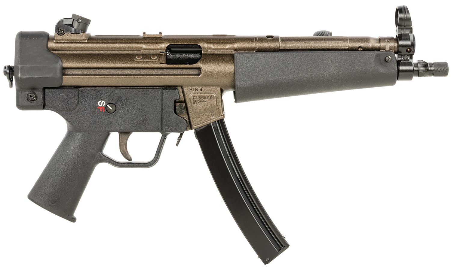 PTR Industries 9CT-CL 9mm 8.86" 20rd Tactical Pistol, Bronze/Black - 9CT-CL-BRZ