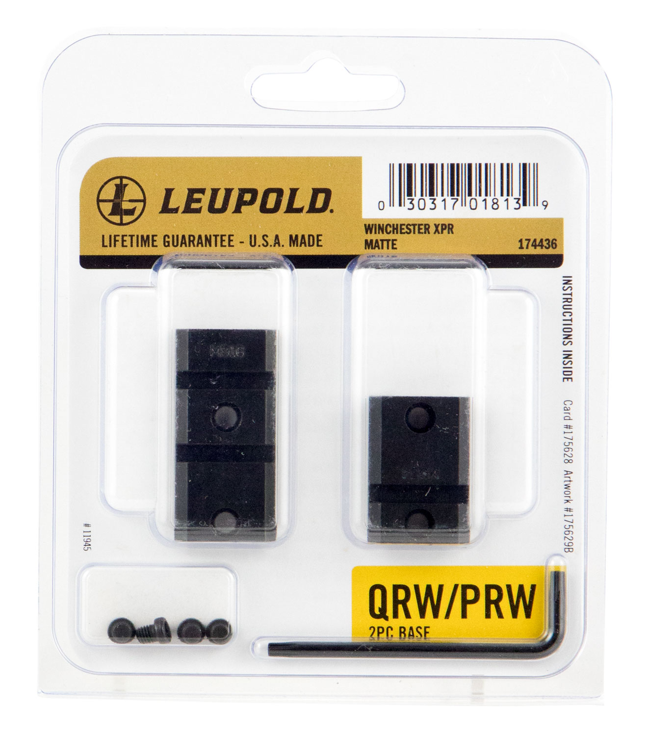 Leupold QRW Winchester XPR Steel 2-Piece Scope Base, Matte Black - 174436