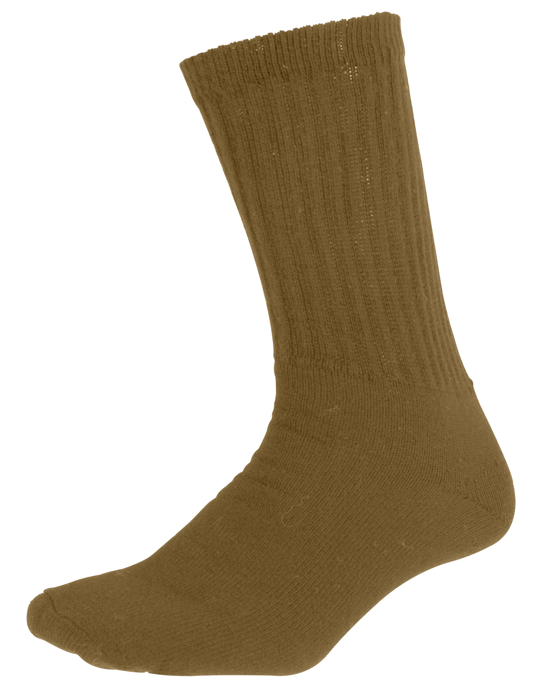 Rothco Athletic Crew Socks - Coyote Brown, 10 - 13