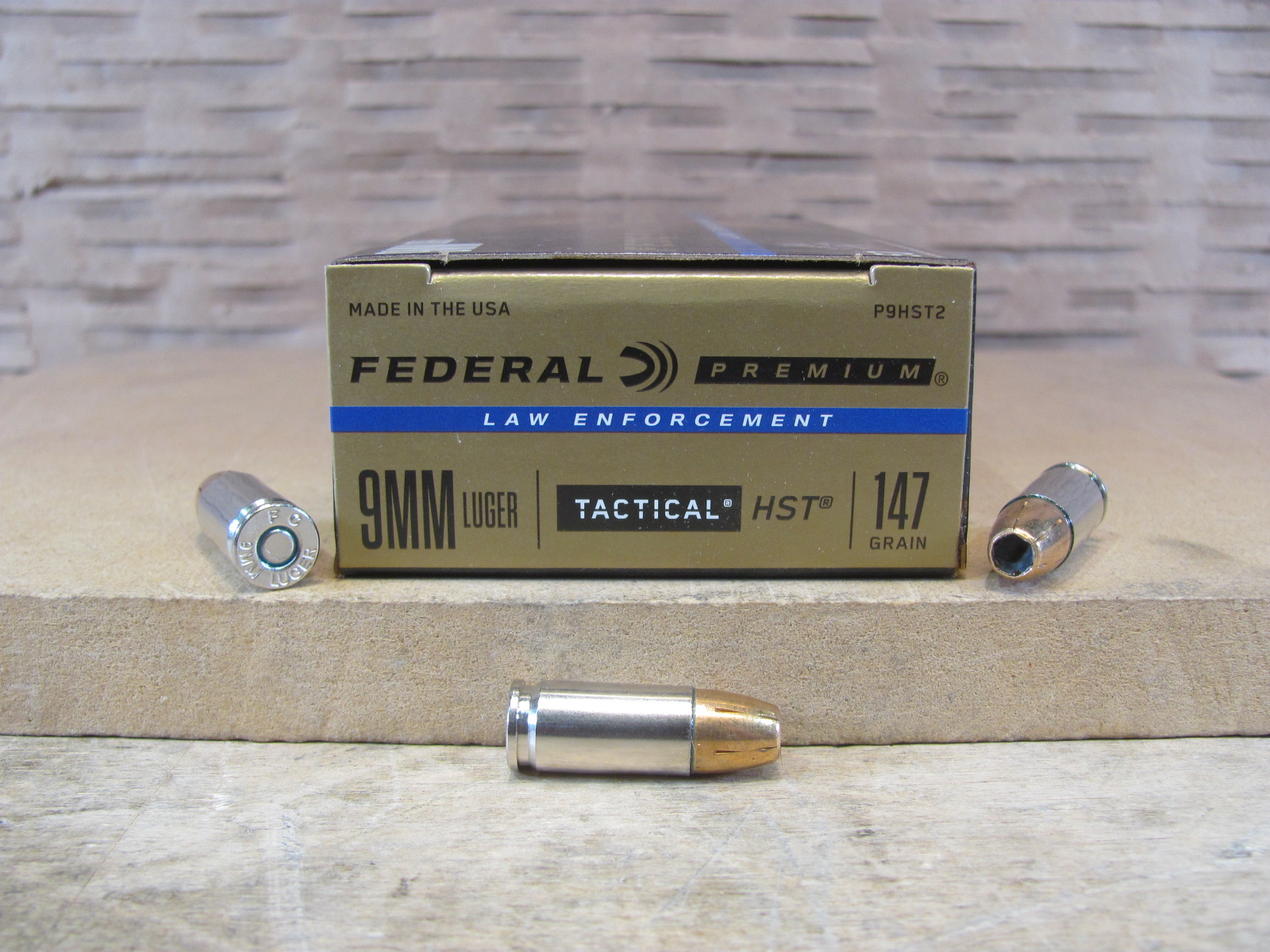 1000 Round Case – 9mm Luger Federal HST 147 Grain Hollow Point LE Ammo – P9HST2