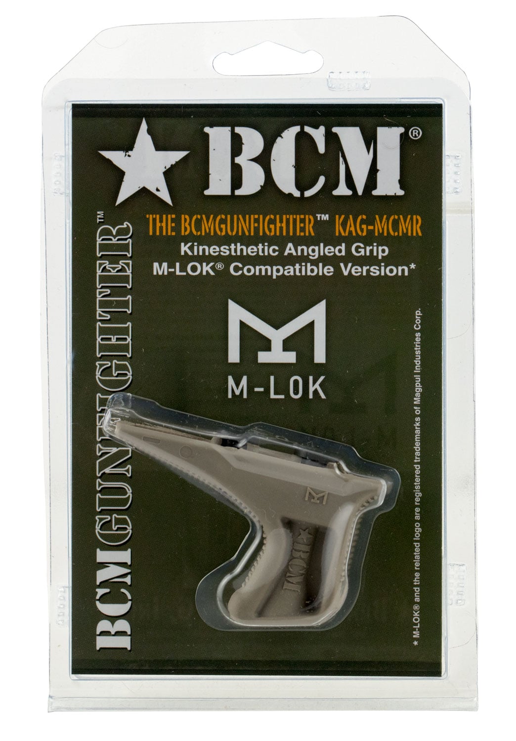 Bravo Company Mfg Angled Grip for M-LOK Handguard, Flat Dark Earth - KAGMCMRFDE