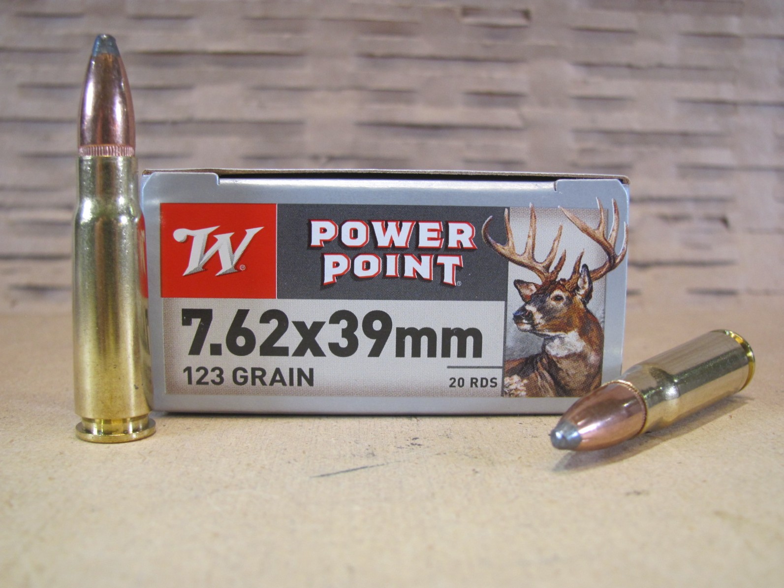 20 Round Box – 7.62×39 123 Grain Power Point Winchester Super X Ammo – X76239
