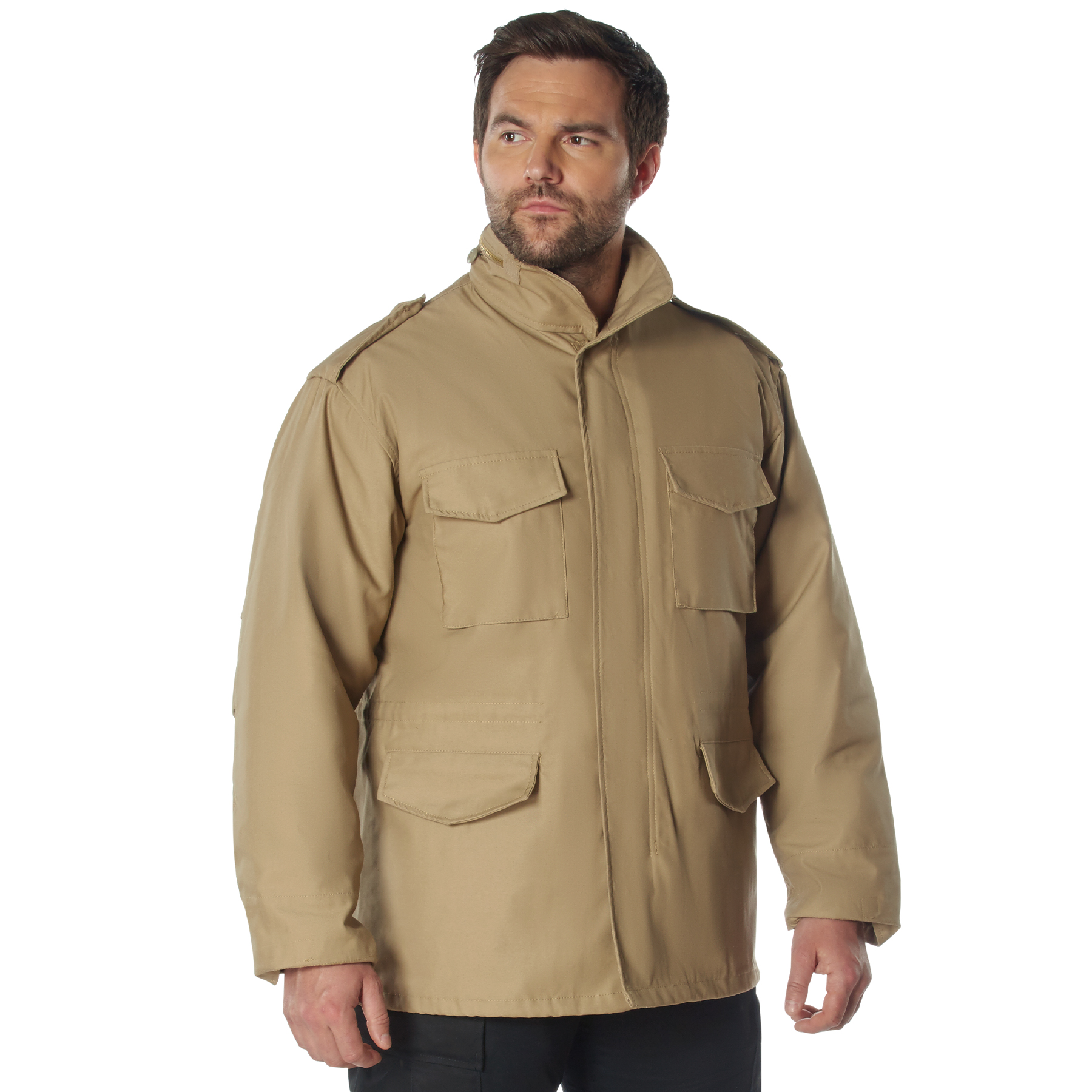 Rothco M-65 Field Jacket - Khaki, Large