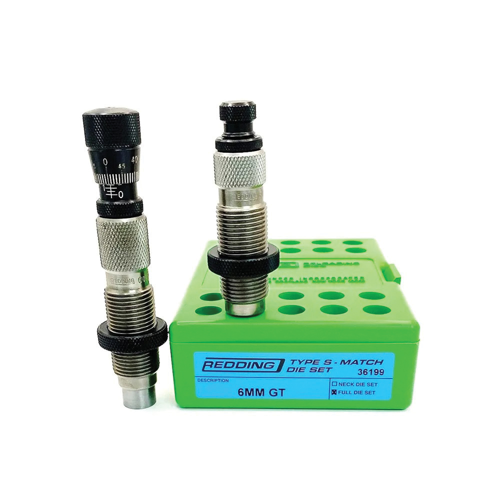 Redding Reloading Equipment 6mm GT Rifle Type-S Match Full-Length Bushing 2-Die Set