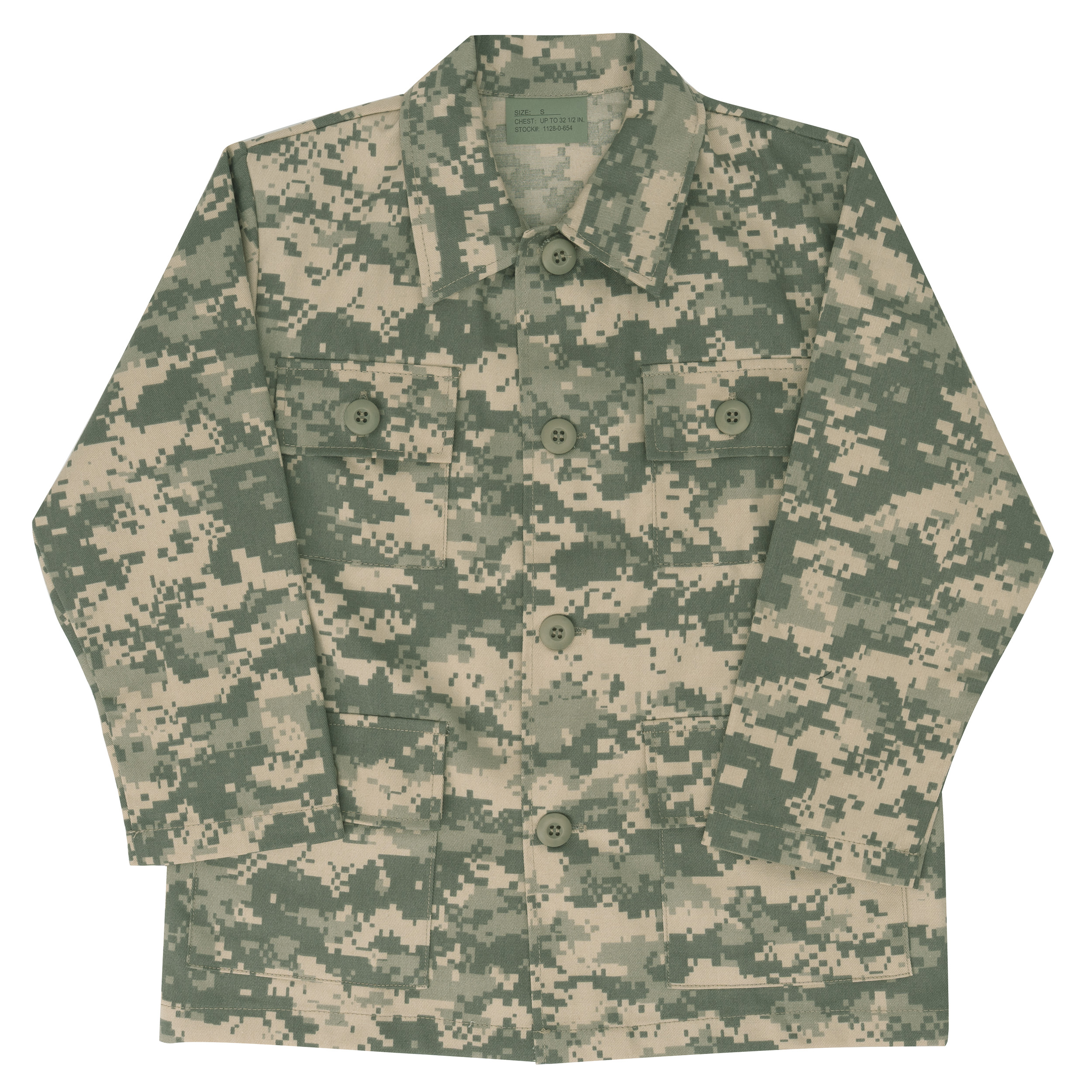 Rothco Kids Camo Bdu Shirt - Acu Digital Camo, Medium