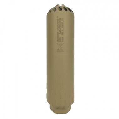 Huxwrx Flow 762Ti Suppressor W/ Muzzle Brake for .308/7.62/30 Cal, FDE (BLEM)