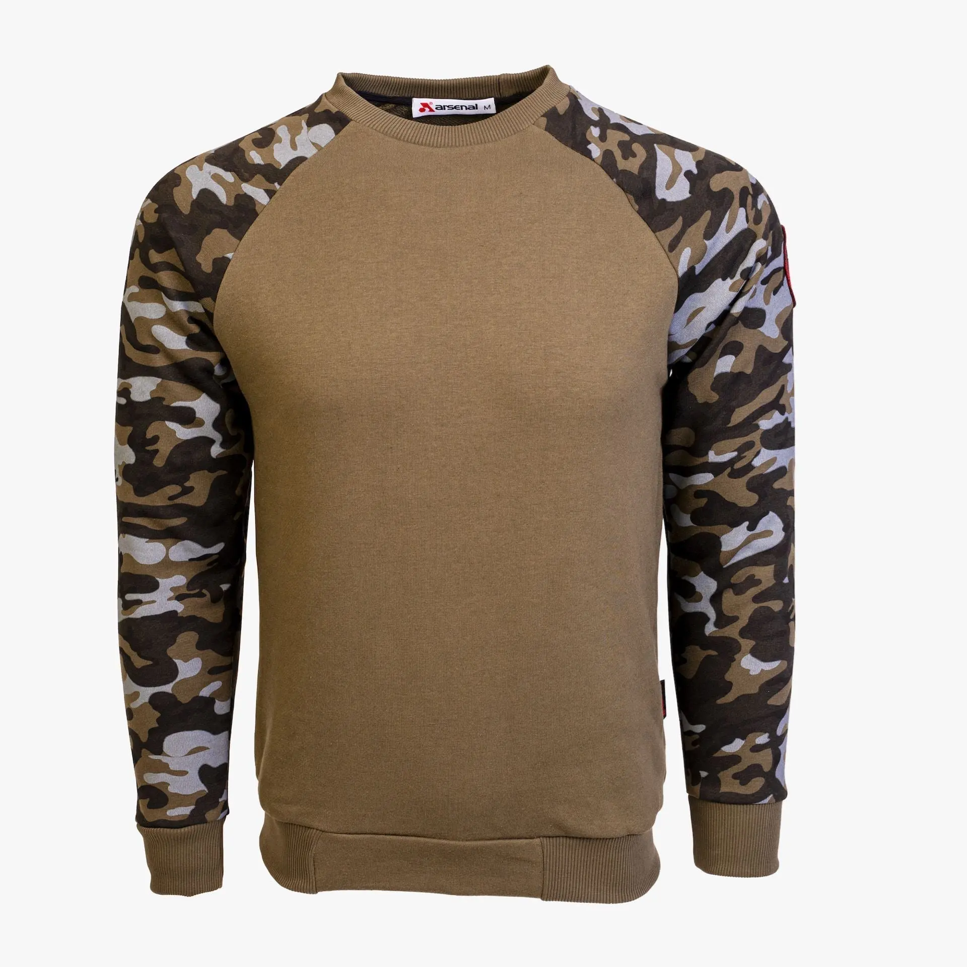 Arsenal Small Khaki / Camo Series Utility Cotton-Poly Standard Fit Pullover Sweater