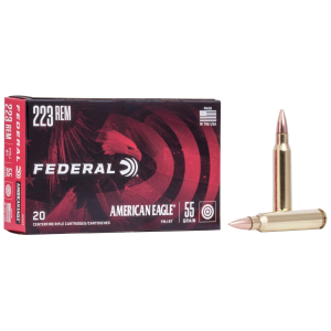 Federal American Eagle Rifle Ammunition .223 Rem 55 gr FMJBT 3240 fps 20/rd