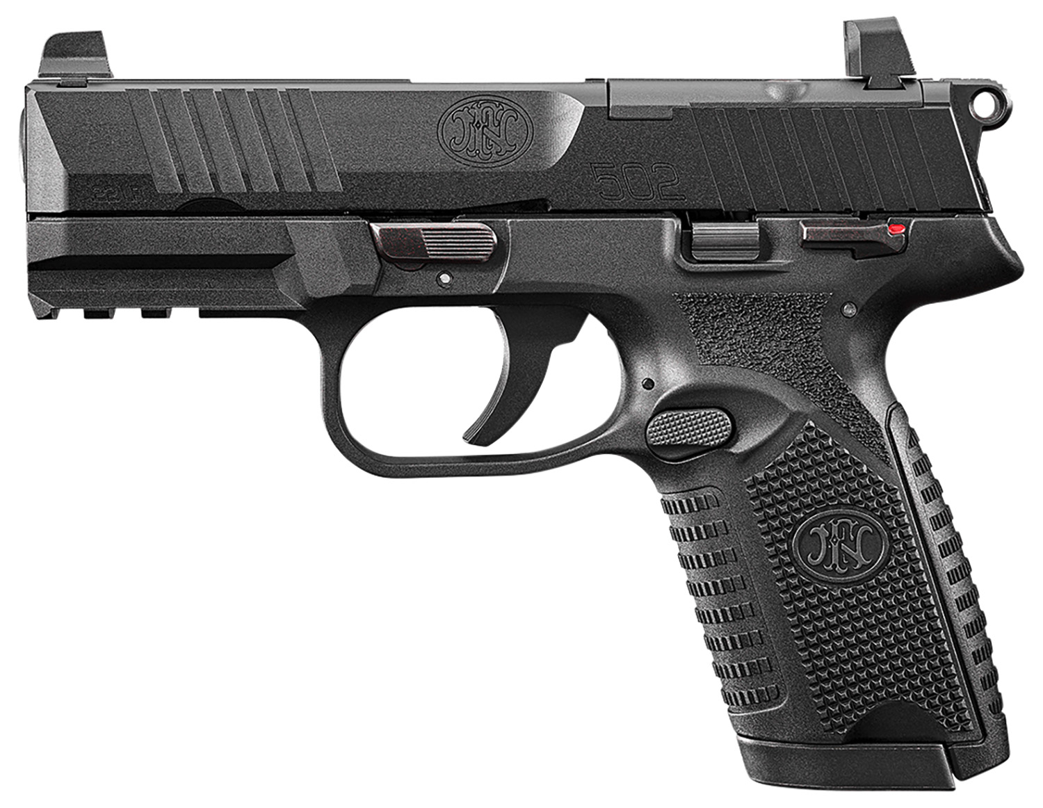 FN 502 MRD Black .22 LR Pistol - 10+1 Capacity