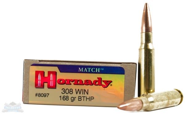 Hornady 308 168gr HPBT Match Ammunition 20rds - 8097