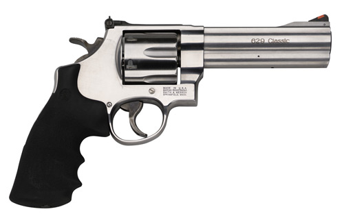 Smith and Wesson 629 44MAG 5" SS AS 6RD 163636 RUBBER GRIPS/FULL LUG