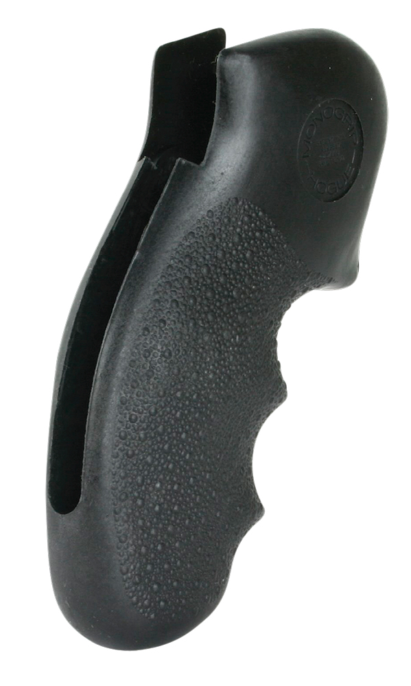 Hogue Nylon Monogrip w/ Finger Grooves for S&W K/L Frame Round Butt Revolver, Black - 19100