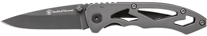 Smith Wesson Knives CK400CP Skeletonized 2.20" Folding Drop Point Plain Stainless Steel Blade 3.20" Handle Includes Pocket Clip