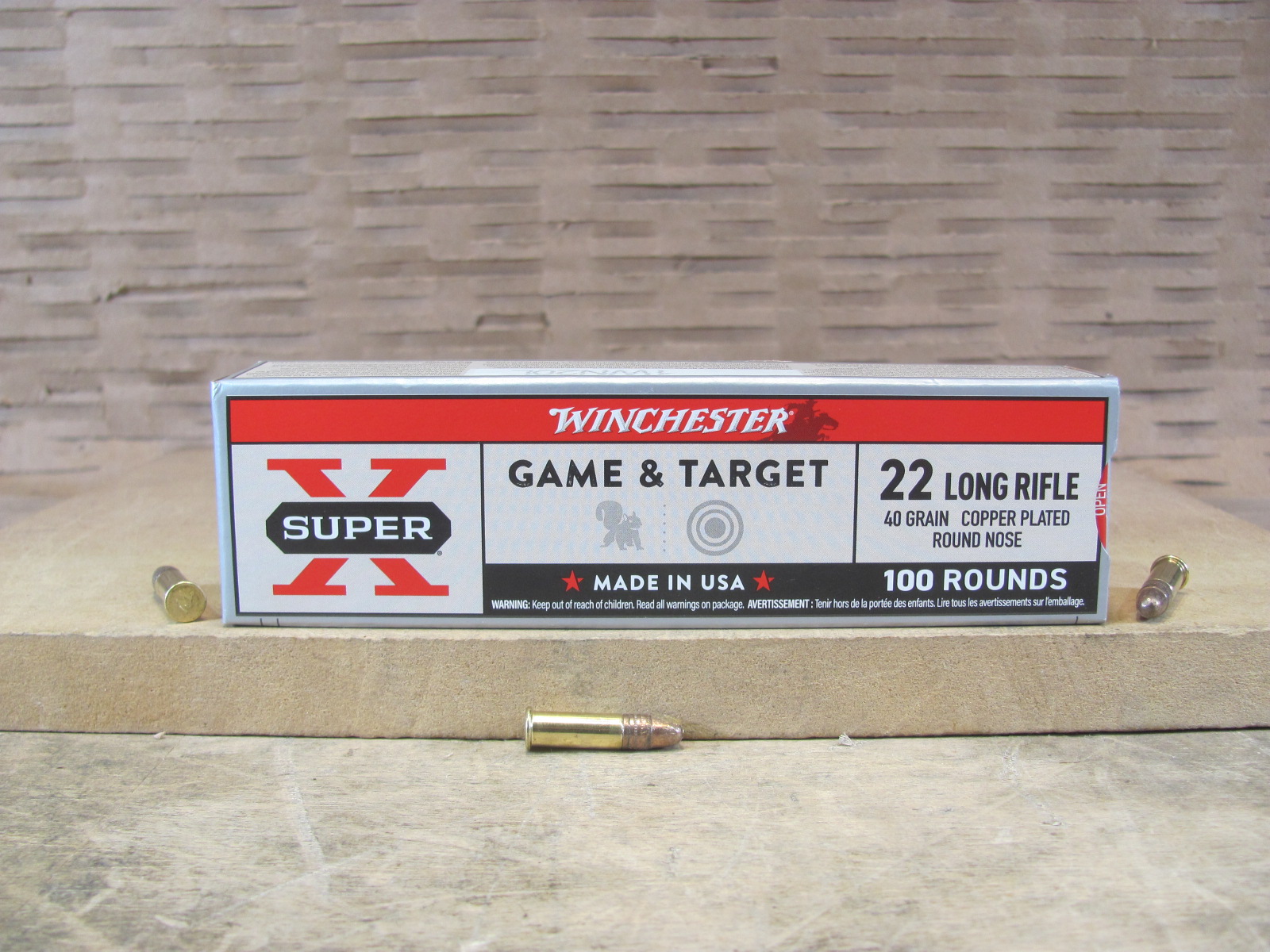 2000 Round Case – 22 LR 40 Grain Copper Plated Round Nose Bullet – Winchester Super-X Ammo – X22LRSS1