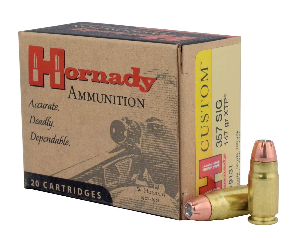 Hornady .357 Sig 147 gr XTP Custom Pistol Ammunition, 20 Rounds - 9131