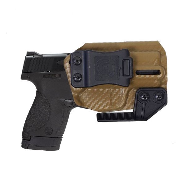 Nerd IWB Smith and Wesson Shield Holster, Carbon Fiber Brown - NRD-SWSHLD-CFBRO