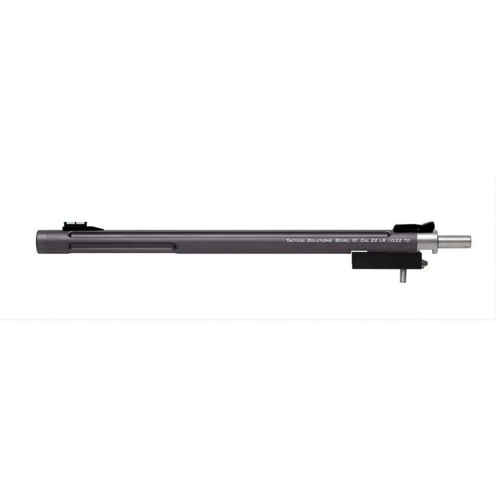Tactical Solutions X-Ring Takedown .22lr 16.5" Fiber Optic Front Fully Adjustable Rear Sight Barrel, Gun Metal Gray - 1022TD-GMG