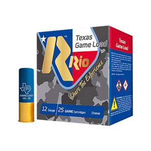 Rio Ammunition TGHV368TX Texas Game Load High Velocity 12GA 2.75\" 1 1/4oz #8 Shot 25 Per Box