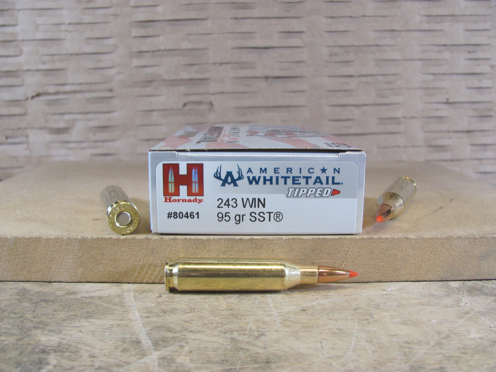 200 Round Case – 243 Win 95 Grain SST American Whitetail Tipped Hornady Ammo – 80461