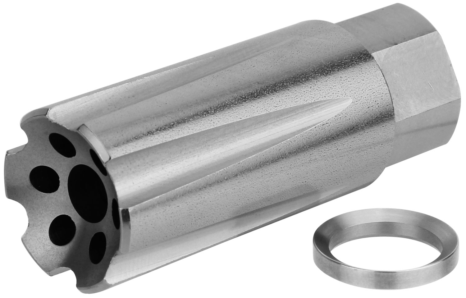 Tacfire 1/2-36 Linear Compensator, 9mm, Stainless - MZ1020-9MM-SS