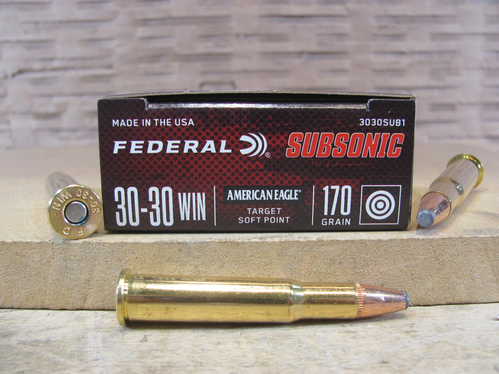 20 Round Box- 30-30 Win 170 Grain Federal American Eagle Subsonic Target Soft Point – 3030SUB1