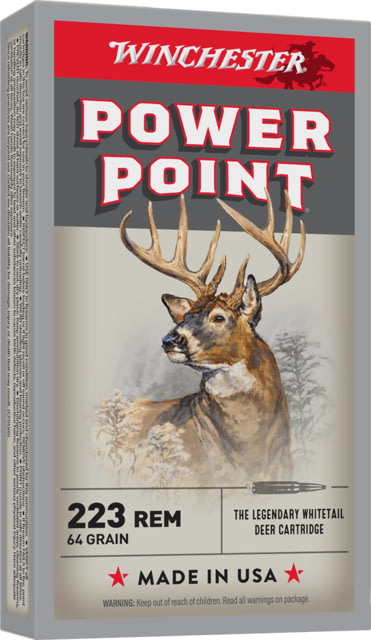 Winchester Super-X RIFLE .223 Remington 64 grain Power-Point Brass Cased Centerfire Rifle Ammo 20 Rounds