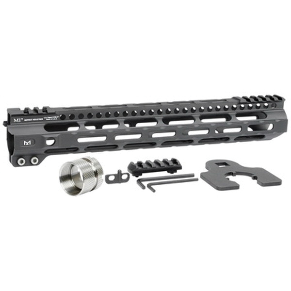 Midwest Industries MI Ultra Lightweight M-Lok 12.625" AR-15 1-Piece Free Float Handguard - MIULW12625