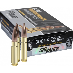 Sig E300A2-20 300 Blackout Match Grade Subsonic 220 GR Sierra MatchKing - 20rd Box