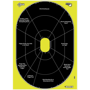 Allen EZ AIM Non-Adhesive Splash Handgun Trainer 12x8 - 8/ct