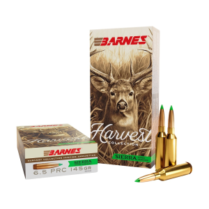 Barnes Harvest Collection 6.5 PRC Ammo 145 Grain Sierra GameKing Polymer Tip Box of 20