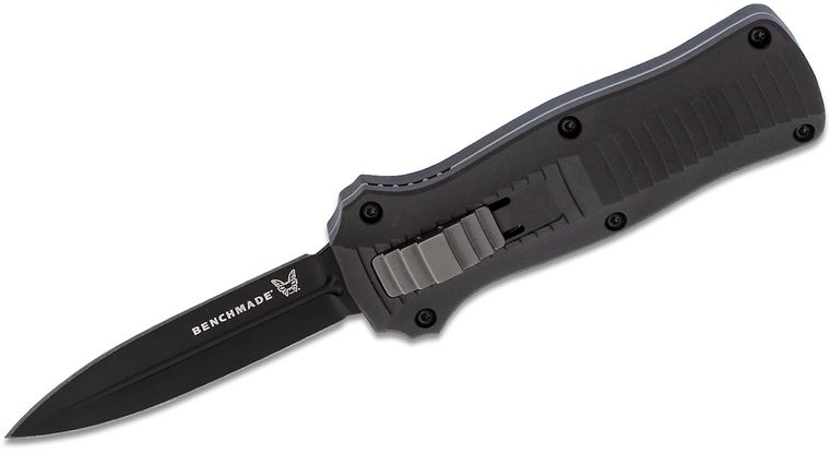 Benchmade Mini Infidel OTF Spear Point Knife, Black - 3350BK