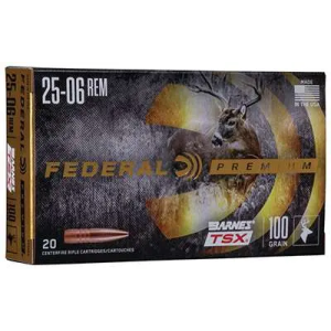 Federal P2506H Premium  25-06 Rem 100 gr Barnes Triple-Shock X 20 Bx/ 10 Cs
