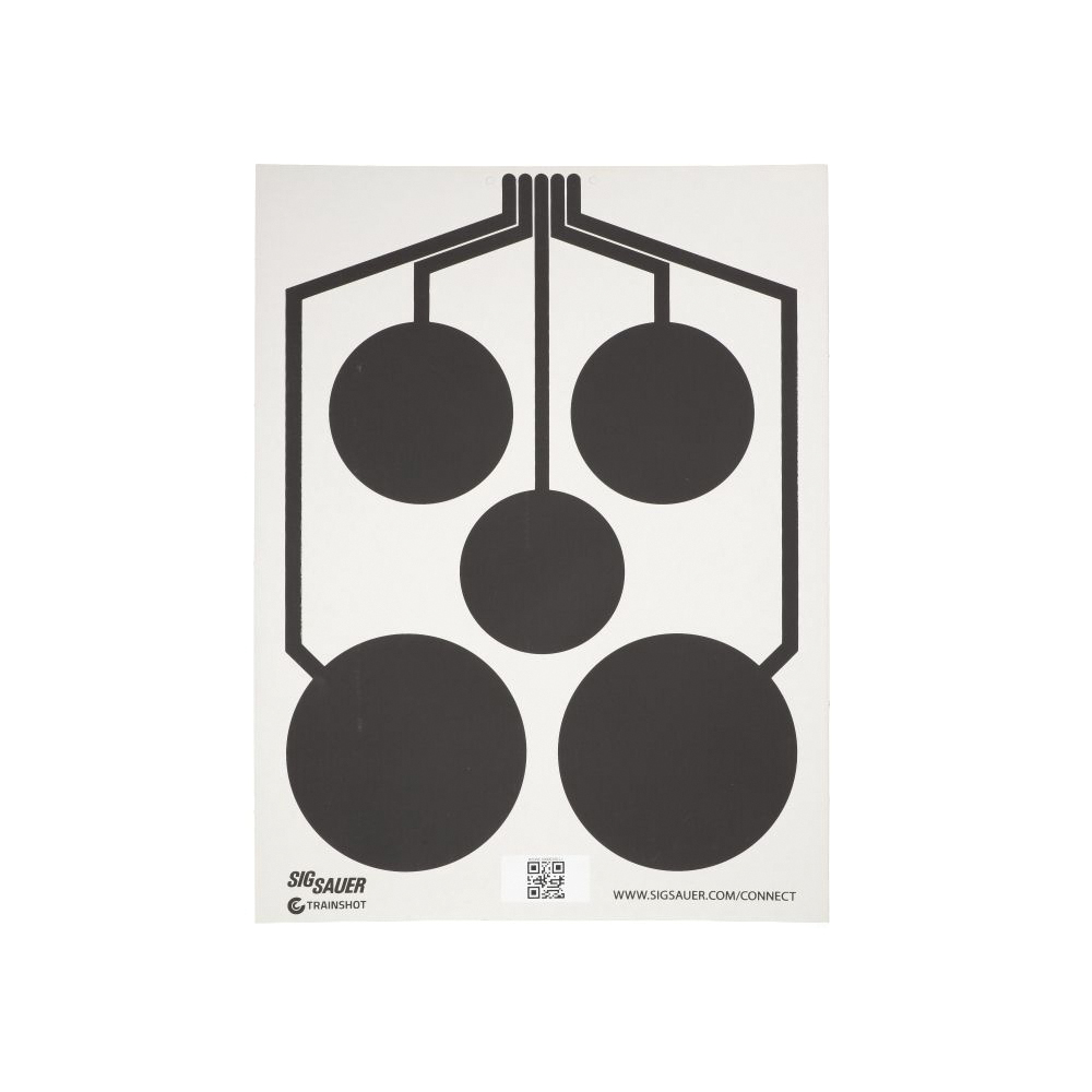 Sig Sauer T300 Multi Zone 5-Circle Target, Black/White