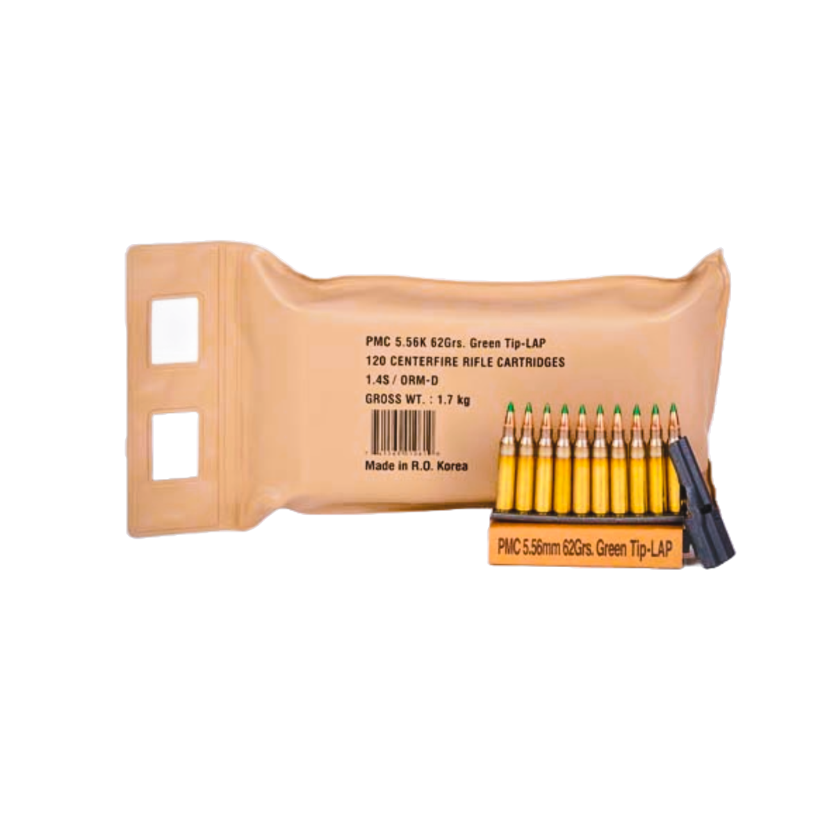 PMC X-TAC 5.56 62 gr Ammo, 120/Battle Pack - 5.56K-BP