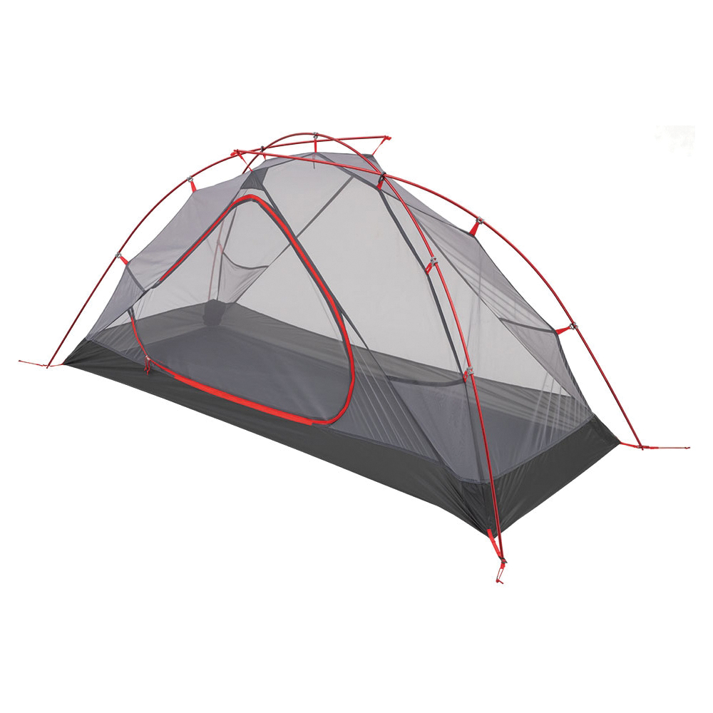 Alps Mountaineering Helix 7' x 2' 11" x 3' 1" 1 Person Tent, Charcoal/Red