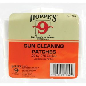 HOPPE'S Patch .22 - .270 Caliber 500pk