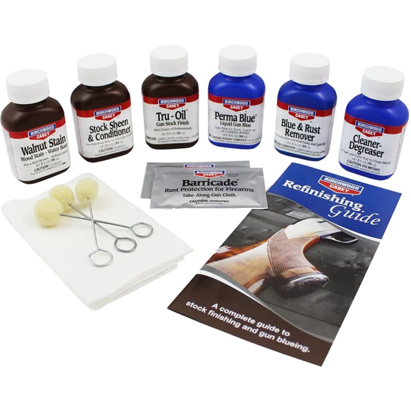 Birchwood Casey Deluxe Finishing Kit Perma Blue Tru-Oil Complete Kit