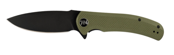 704 Gear Urban Ranger EDC Folding Pocket Knife  FS 3.74" Blade, Olive Drab Green
